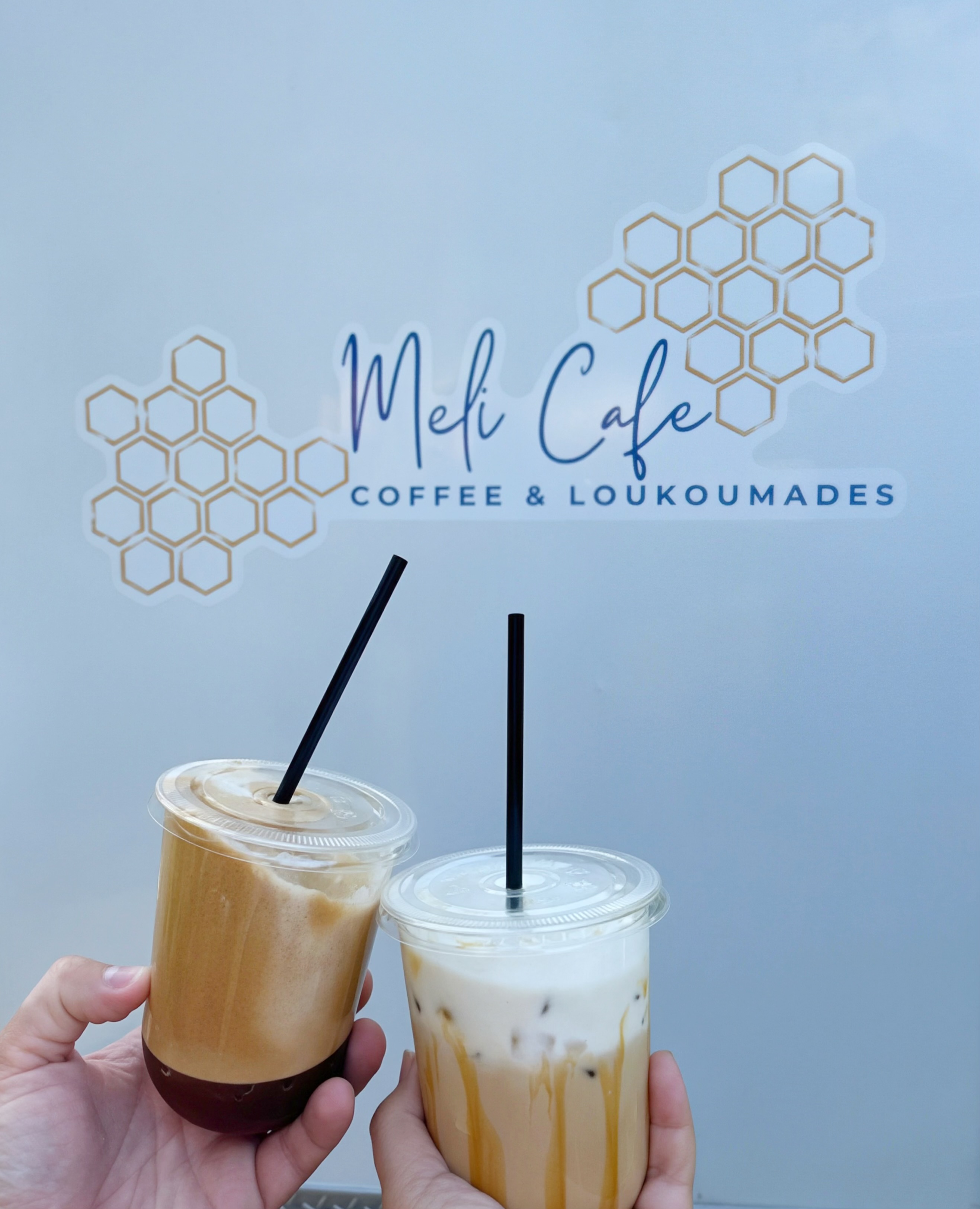 Iced coffee and a creamy drink